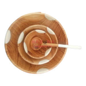 Set of 4,6,8 salad bowls bone inlay