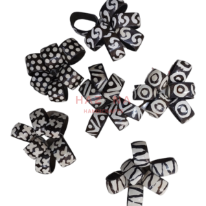 Set of 6 batik napkin rings